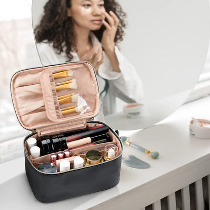 Cosmetic Organizer for Travel with Adjustable Compartments – Chic Makeup Storage