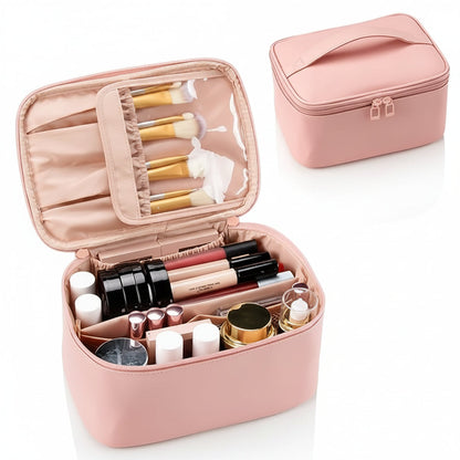 Cosmetic Organizer for Travel with Adjustable Compartments – Chic Makeup Storage