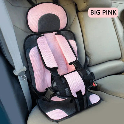 Portable Child Car Seat with Foldable Design & 5-Point Safety Harness for Ages 0-12