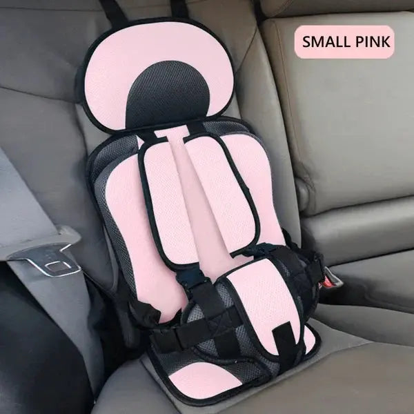 Portable Child Car Seat with Foldable Design & 5-Point Safety Harness for Ages 0-12