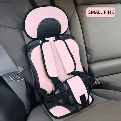 Portable Child Car Seat with Foldable Design & 5-Point Safety Harness for Ages 0-12