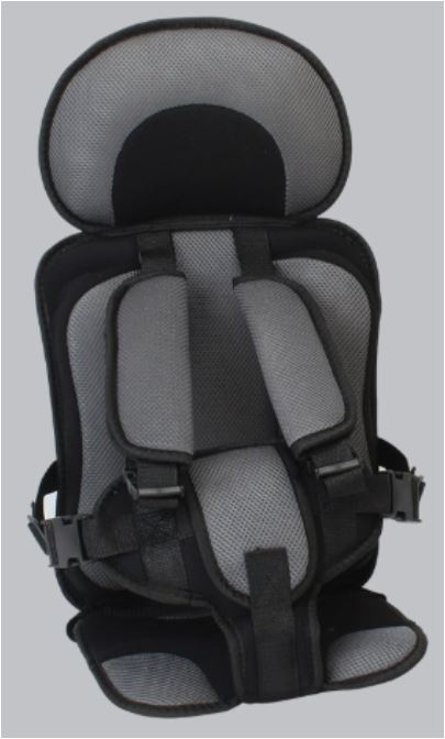 Portable Child Car Seat with Foldable Design & 5-Point Safety Harness for Ages 0-12
