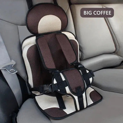 Portable Child Car Seat with Foldable Design & 5-Point Safety Harness for Ages 0-12