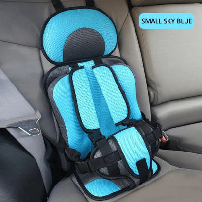 Portable Child Car Seat with Foldable Design & 5-Point Safety Harness for Ages 0-12