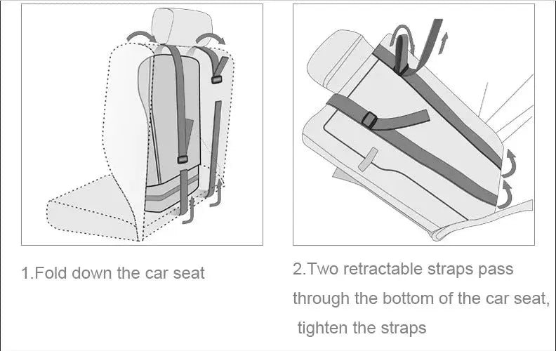 Portable Child Car Seat with Foldable Design & 5-Point Safety Harness for Ages 0-12