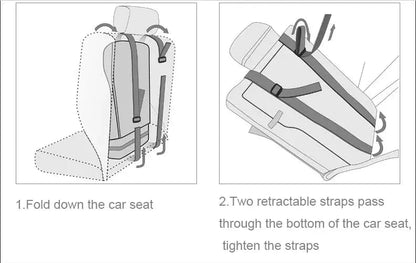 Portable Child Car Seat with Foldable Design & 5-Point Safety Harness for Ages 0-12