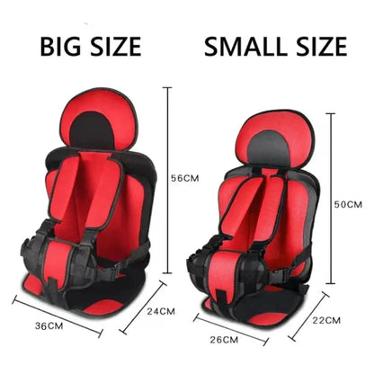 Portable Child Car Seat with Foldable Design & 5-Point Safety Harness for Ages 0-12