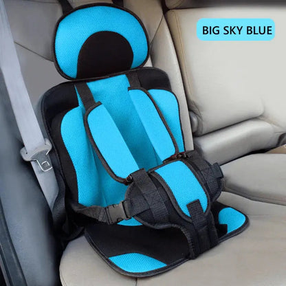 Portable Child Car Seat with Foldable Design & 5-Point Safety Harness for Ages 0-12