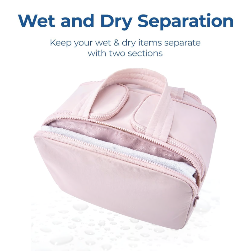 Lightweight Women's Toiletry Bag with Waterproof Interior for Easy Packing