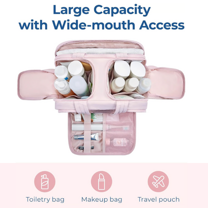 Lightweight Women's Toiletry Bag with Waterproof Interior for Easy Packing