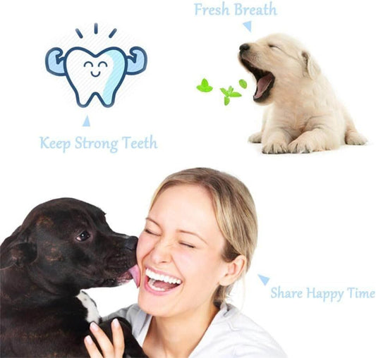 2-Pack Triangular Toothbrushes for Pets - Tartar Removal & Fresh Breath