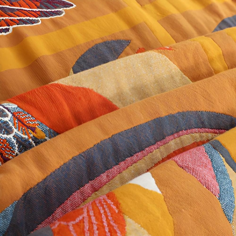 Throw Blanket with Tropical Toucan Design