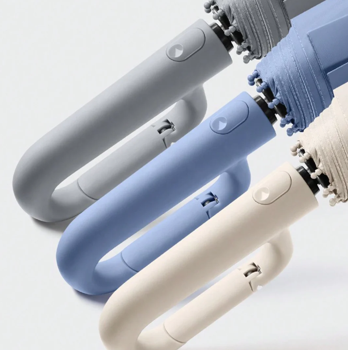 Smart Auto-Open Umbrella with Windproof Design and Safety Trim