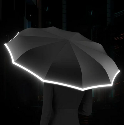 Smart Auto-Open Umbrella with Windproof Design and Safety Trim