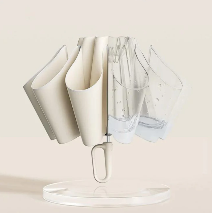 Smart Auto-Open Umbrella with Windproof Design and Safety Trim