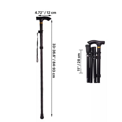 Adjustable Folding Walking Stick with Comfortable Grip