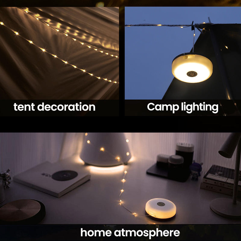 Rechargeable Magnetic Tent Light Strip with Power Bank – Waterproof Camping String Lights for Outdoors