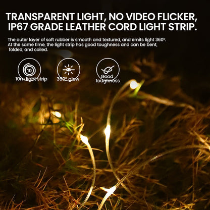 Rechargeable Magnetic Tent Light Strip with Power Bank – Waterproof Camping String Lights for Outdoors