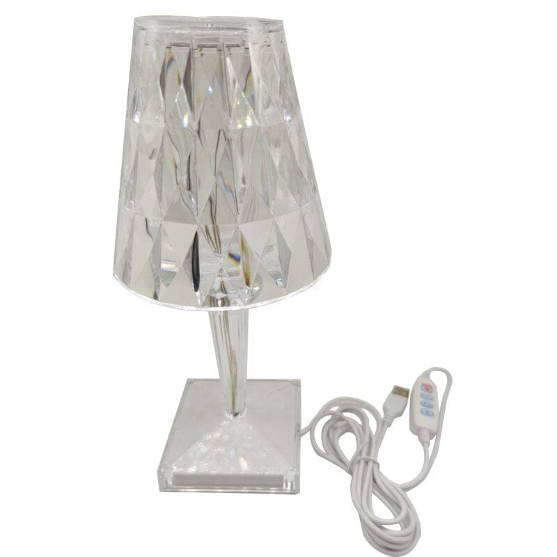 Sophisticated LED Table Lamp with Diamond-Inspired Glow