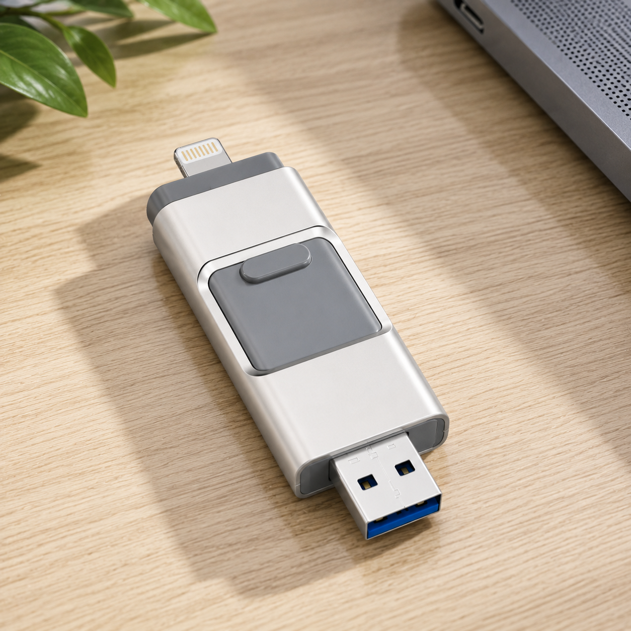 32GB USB Flash Drive with Multi-Connector for iPhone, Android, PC