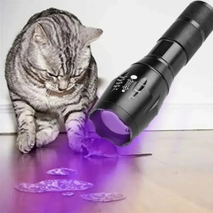 Rechargeable UV Flashlight for Detecting Pet Stains – 395nm Wavelength