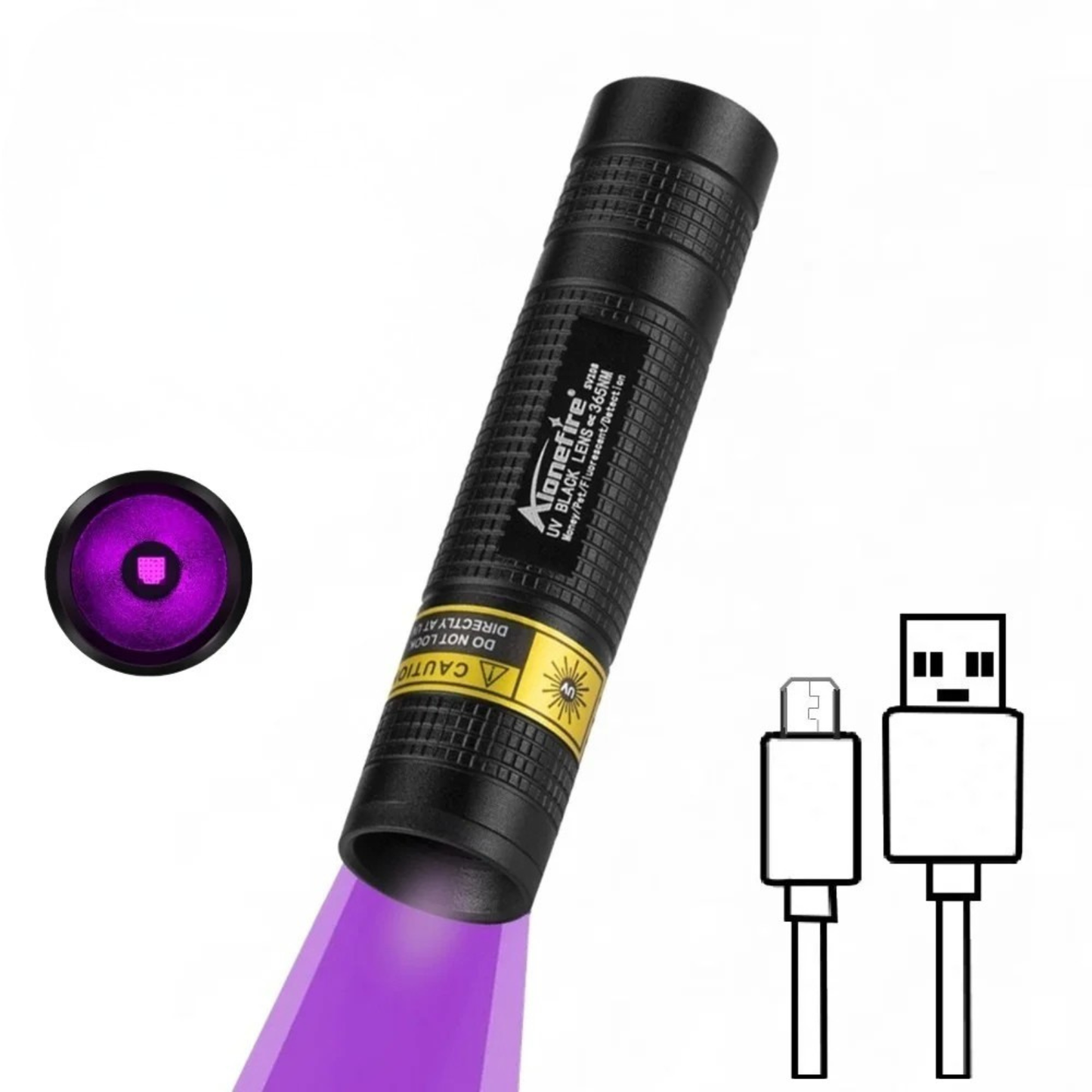Mini UV Blacklight Flashlight – USB Rechargeable for Pet Stain Detection