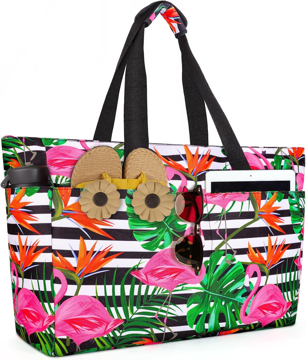 Extra Large Waterproof Beach Bag with Wet Pocket for Outdoor Activities