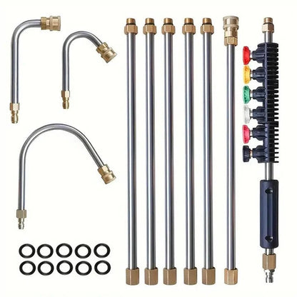 High-Pressure Washer Wand Kit with 5 Nozzle Tips for Easy Outdoor Cleaning