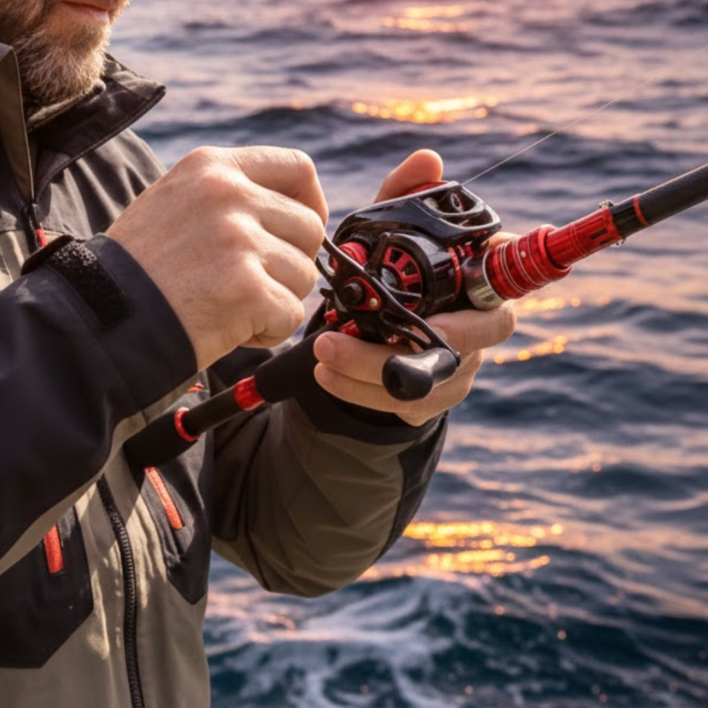 Fishing Rod and Reel Combo for Freshwater and Light Saltwater with Lightweight Carbon Build