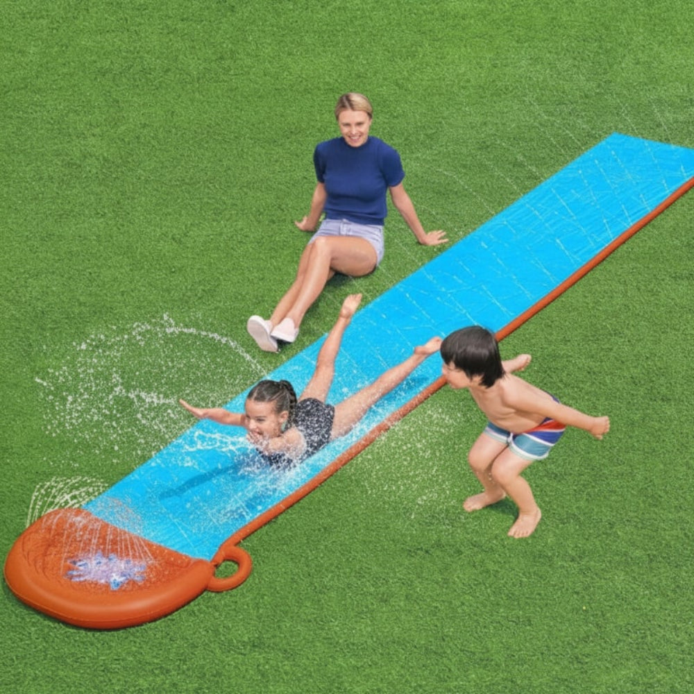 Inflatable Water Slide for Backyard Fun – PVC Build with Water Mist System