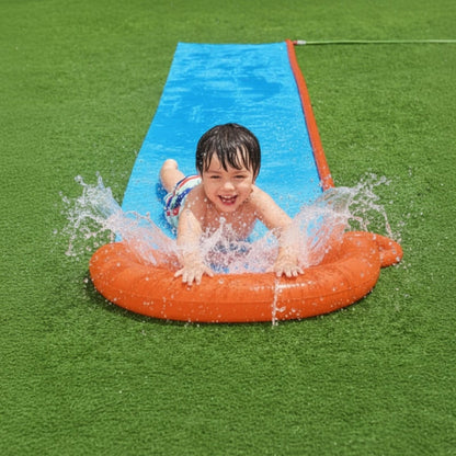 Inflatable Water Slide for Backyard Fun – PVC Build with Water Mist System