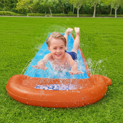 Inflatable Water Slide for Backyard Fun – PVC Build with Water Mist System