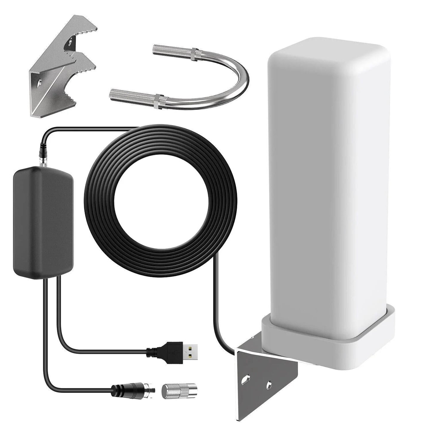 Outdoor HDTV Antenna with 460-Mile Range and 360° Reception for Clear HD