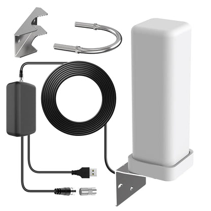 Outdoor HDTV Antenna with 460-Mile Range and 360° Reception for Clear HD