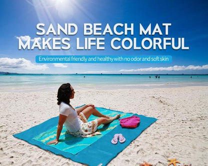 XXL Sand-Free Beach Towel 200x200cm for Easy Relaxation