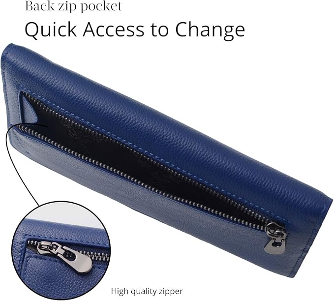 RFID Blocking Leather Card Holder – Sleek Ultra-Slim Wallet for Security