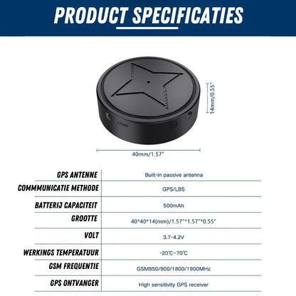Magnetic GPS Tracker for Real-Time Location Updates & Alerts – Compact Design