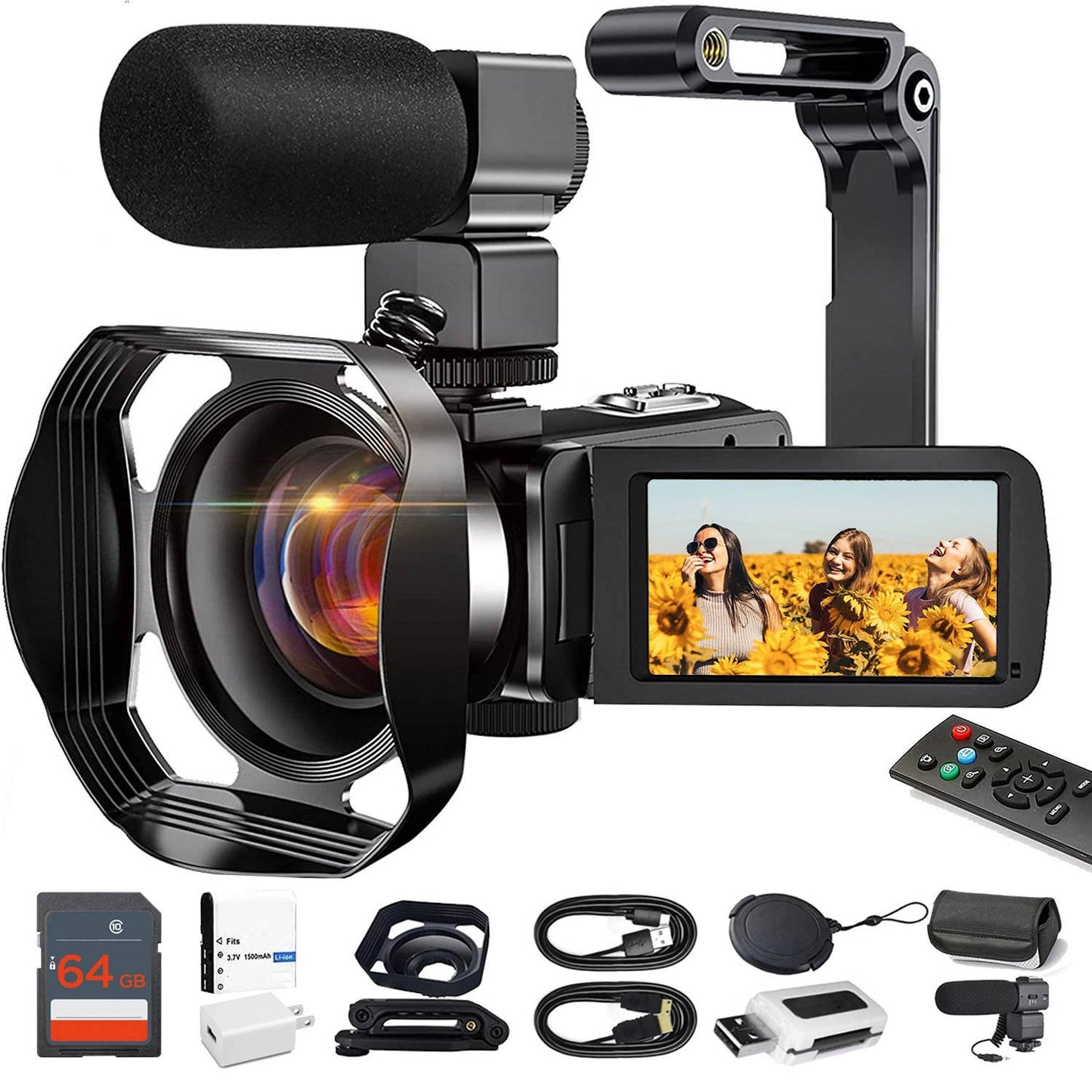 48MP High Definition Vlogging Camera with WiFi and Stabilizer for Smooth Video