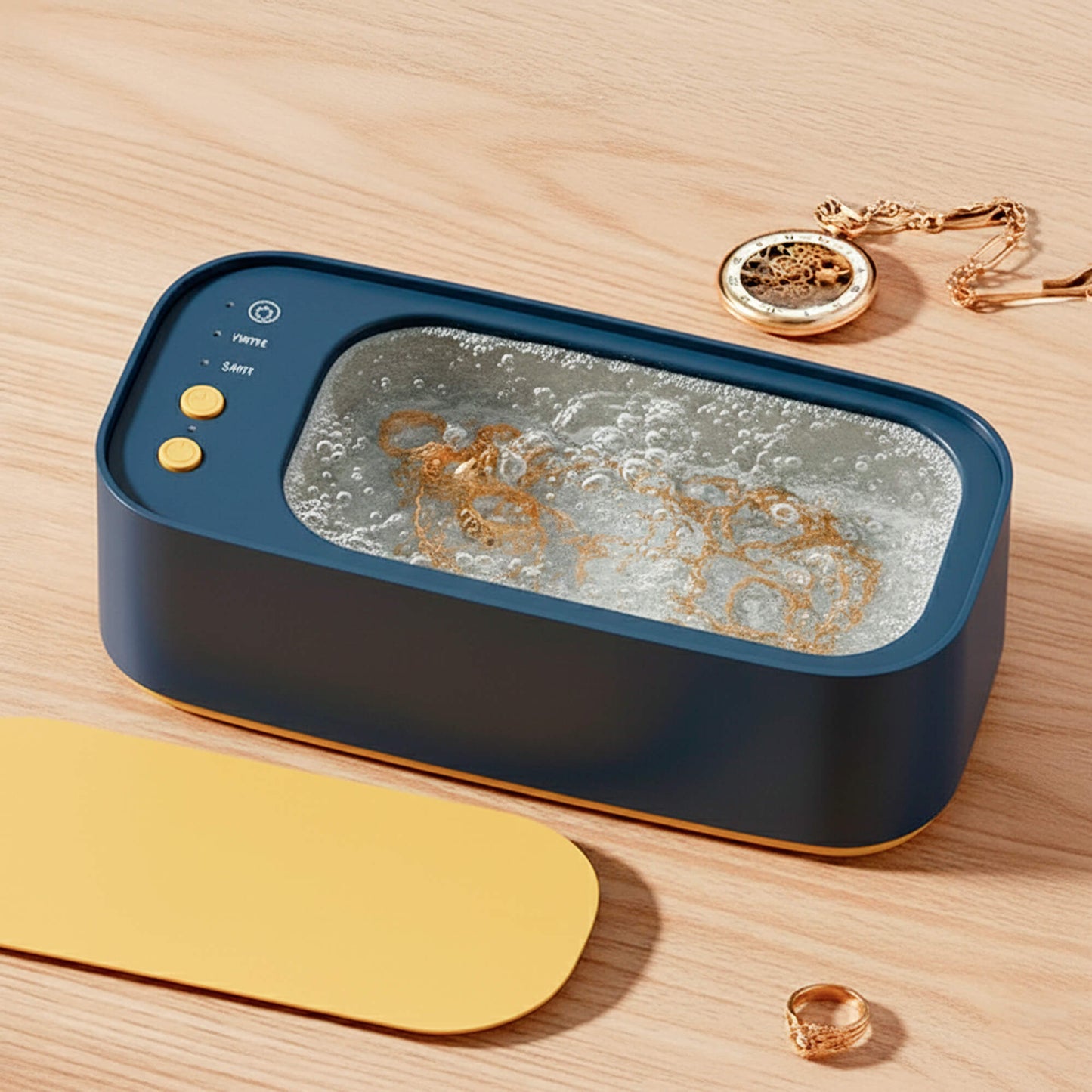 Compact Ultrasonic Cleaner for Jewelry and Eyeglasses with Sonic Waves