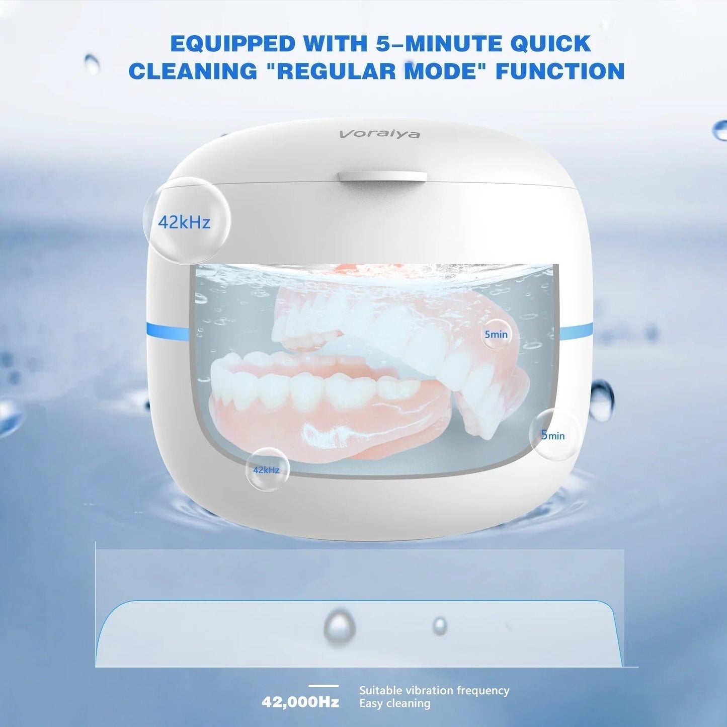 360° UV-C Sterilizing Ultrasonic Tooth Cleaner for Dental Care