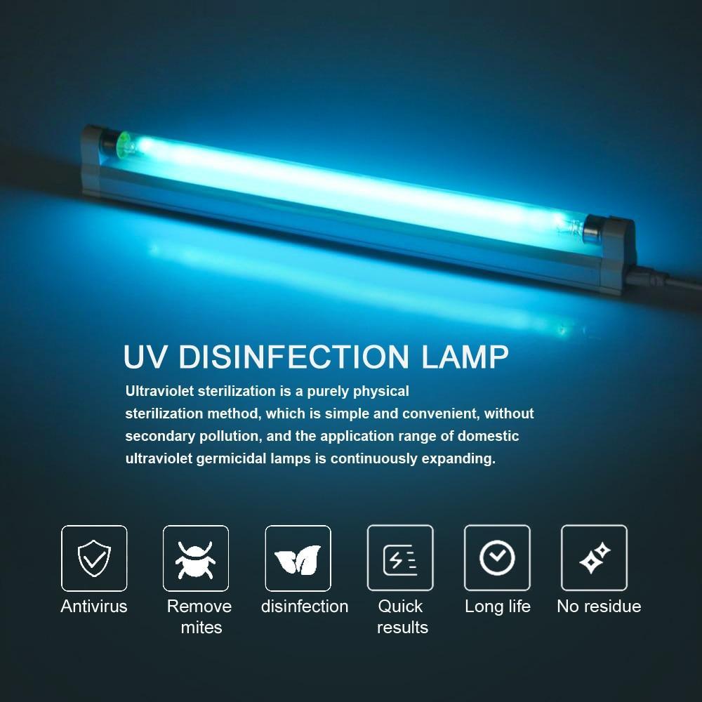 8W UVC Air Purifier Lamp - Ultraviolet Germicidal Light for Odor Removal