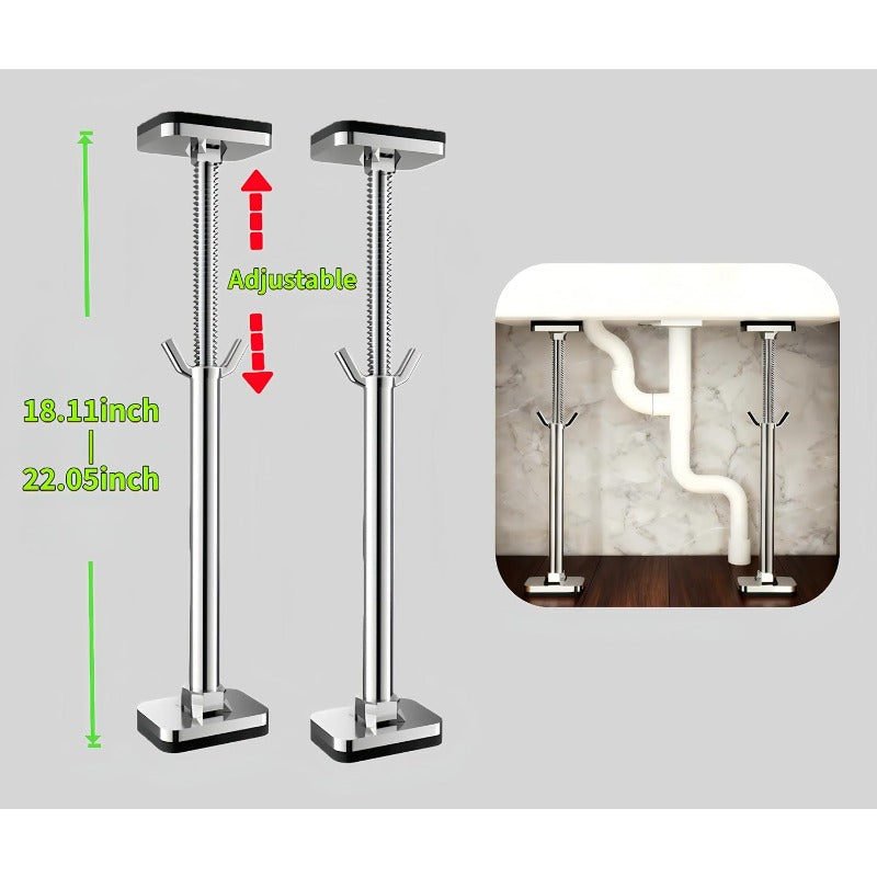Heavy-Duty Sink Support Set | Adjustable Brackets for Secure Installation
