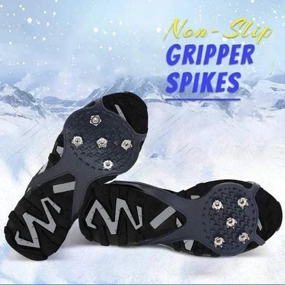 Non-Slip Spikes for Footwear - Ice Crampons with 5 Steel Claws for Hiking and Fishing