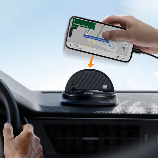 360° Rotating Car Phone Mount with Secure Grip for Safe Driving