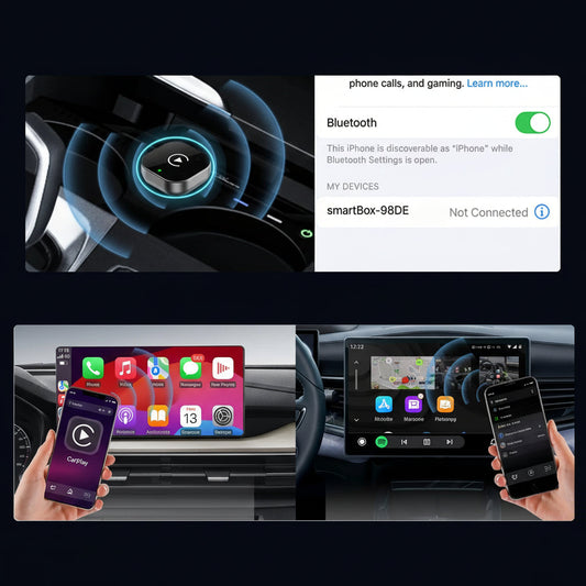 Wireless CarPlay and Android Auto Adapter - Easy Plug & Play Setup