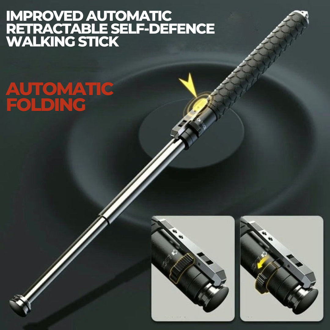 Collapsible Hiking Pole | Telescopic Alloy Steel Walking Stick with Non-Slip Grip