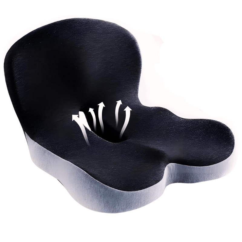 Ergonomic Comfort Cushion with Anti-Slip Base and Washable Cover