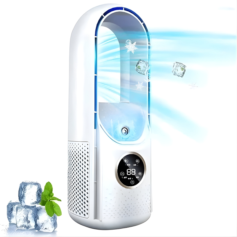 Compact Bladeless Air Cooler with Whisper-Quiet Performance