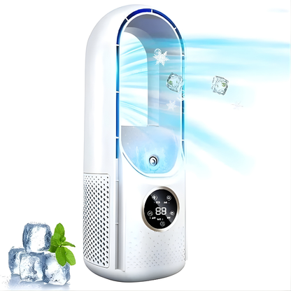Compact Bladeless Air Cooler with Whisper-Quiet Performance