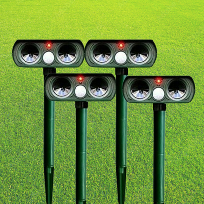 Solar-Powered Ultrasonic Deer Deterrent with Motion Activation and Waterproof Feature